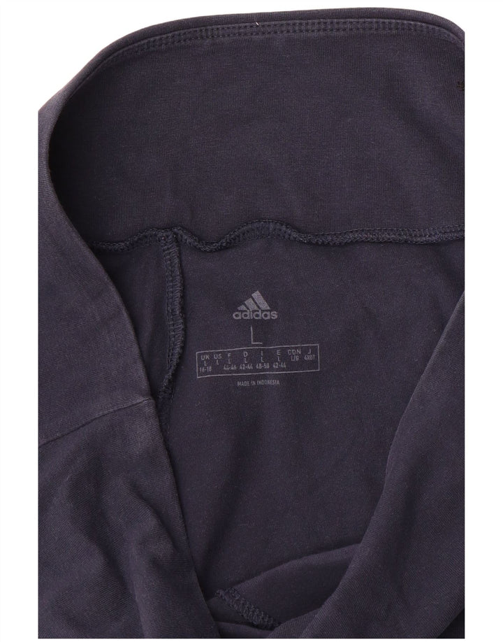 Adidas Damen Graphic Leggings UK 16/18 Large Marineblau