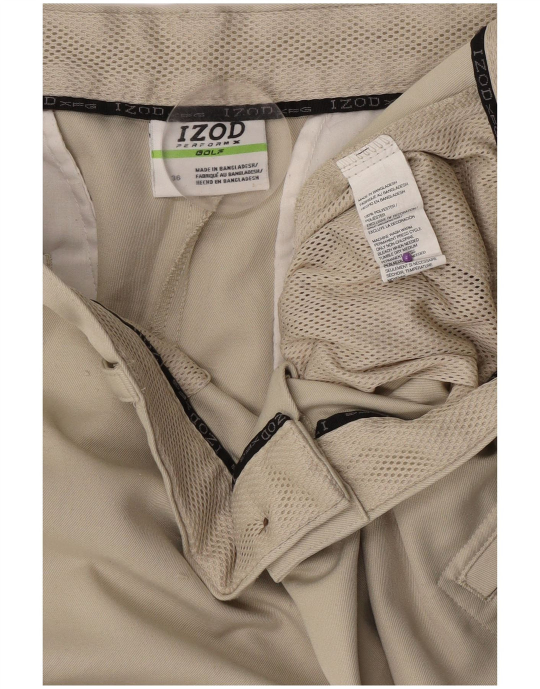 Izod Herren Cargoshorts W36 Large Beige Polyester