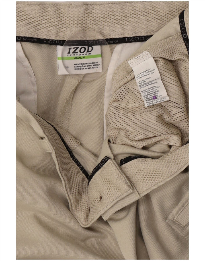 Izod Herren Cargoshorts W36 Large Beige Polyester