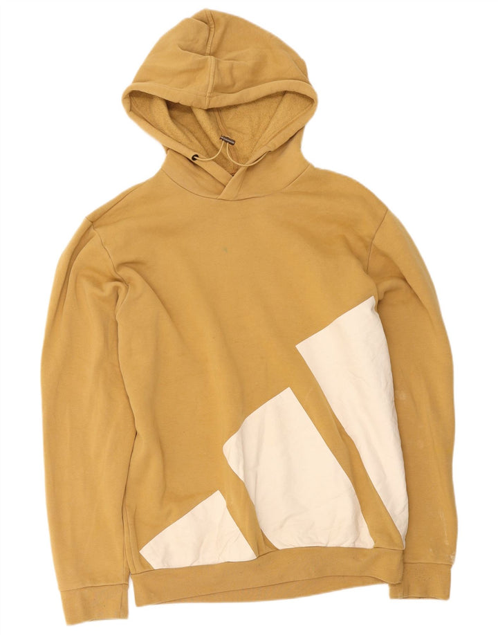 Adidas Herren Graphic Hoodie Pullover mittelgelbe Baumwolle