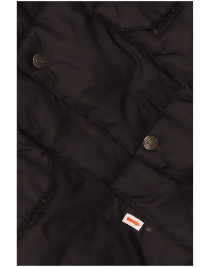 Champion Herren-Jacke mit Kapuze, gepolstert, UK 38, mittelschwarzes Nylon