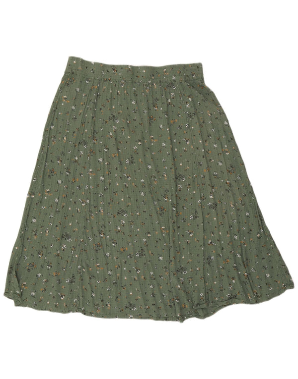 Fat Face A-Linien-Rock für Damen, UK 18, XL, W36, Viskose mit grünem Blumenmuster