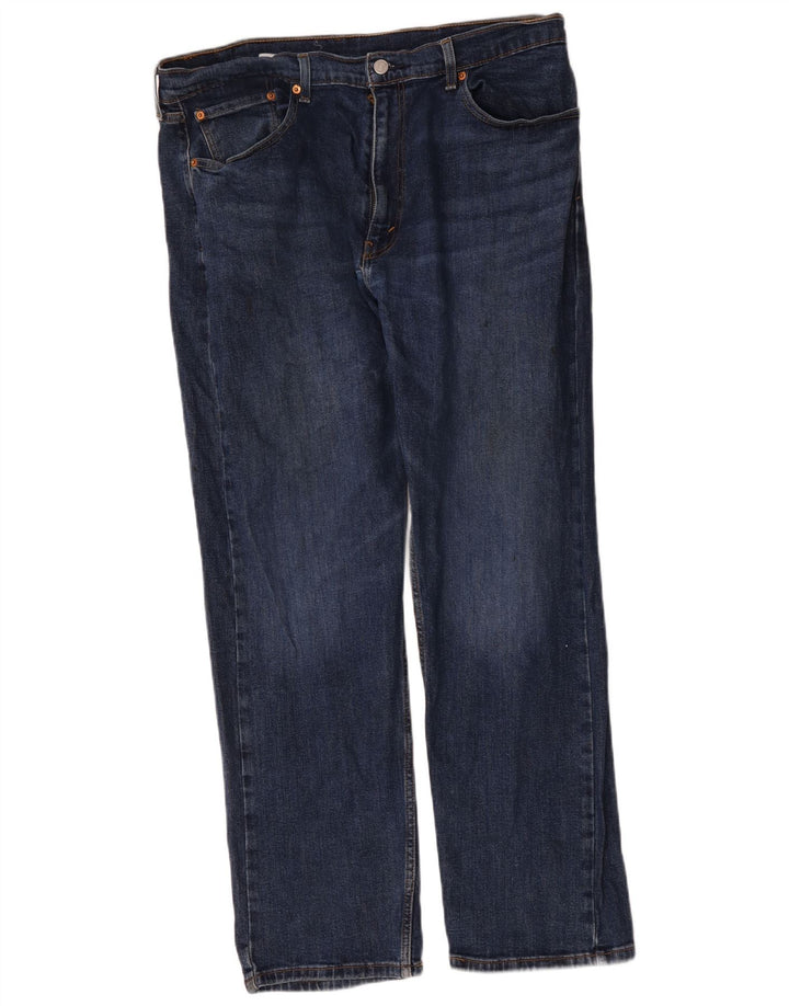 Levi's Herren 505 Straight Jeans W38 L32 Marineblaue Baumwolle