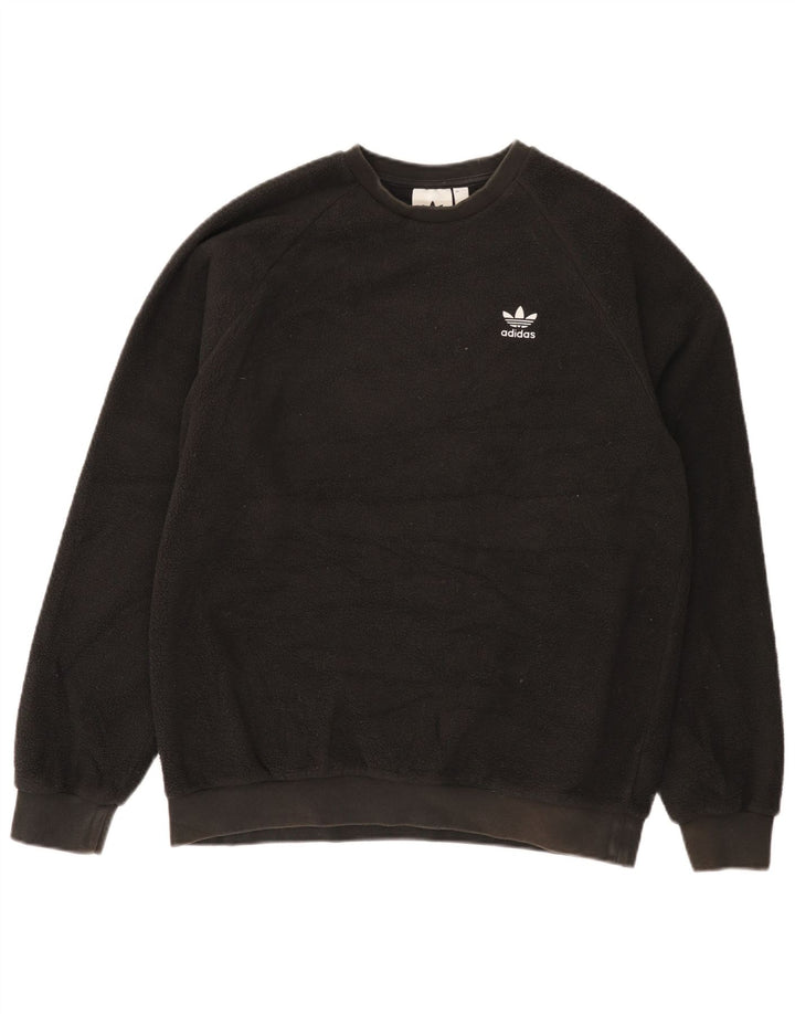 Adidas Herren Graphic Fleece Pullover Medium Schwarz Polyester