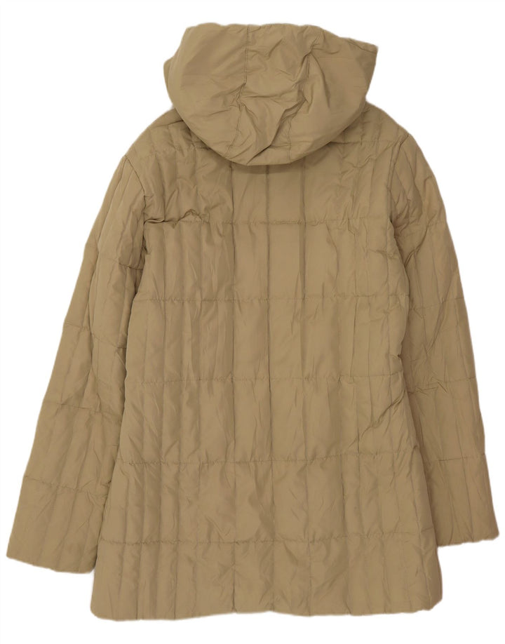Sergio Tacchini Damen Wattierte Jacke mit Kapuze IT 44 Medium Khaki