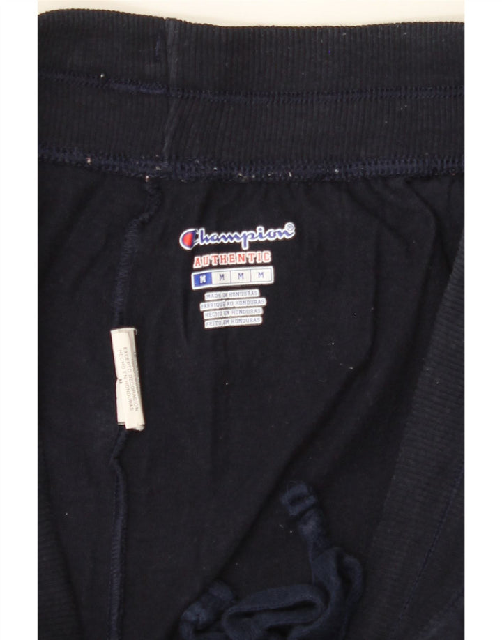 CHAMPION Womens Sport Shorts UK 14 Medium Navy Blue Cotton Vintage Champion and Second-Hand Champion from Messina Hembry 