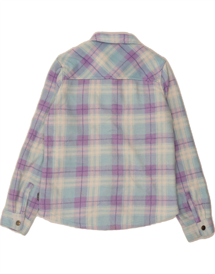 EDDIE BAUER Boys Sherpa Jacket 14-15 Years Purple Check Polyester Vintage Eddie Bauer and Second-Hand Eddie Bauer from Messina Hembry 