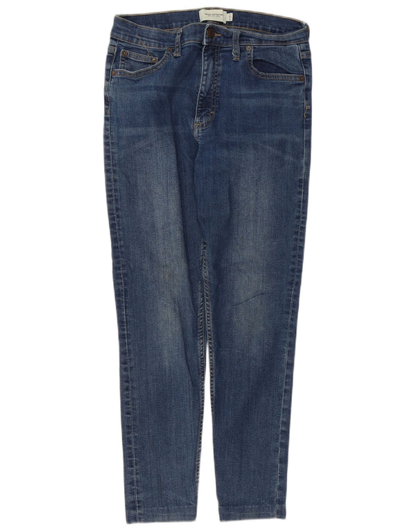FRENCH CONNECTION Damen Slim Jeans UK 12 Medium W30 L27 Blaue Baumwolle