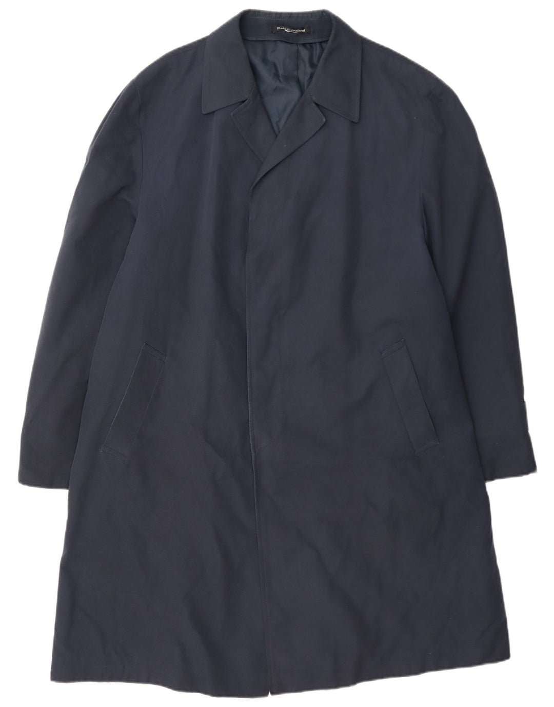 Dhobi Herrenmantel UK 38 Medium Marineblau Polyester