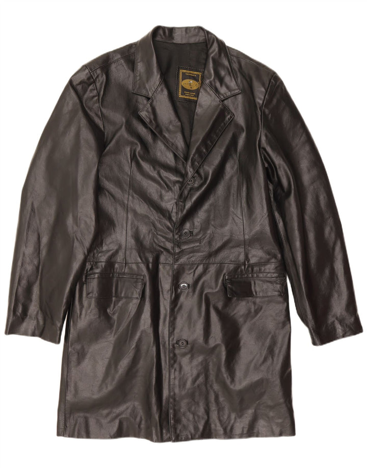 Douglas Herren Ledermantel UK 38 Mittelschwarzes Leder