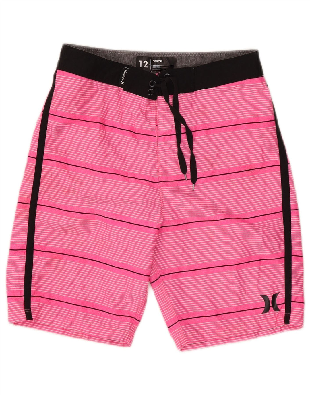 Hurley Badeshorts für Jungen, 11–12 Jahre, rosa gestreift, Polyester