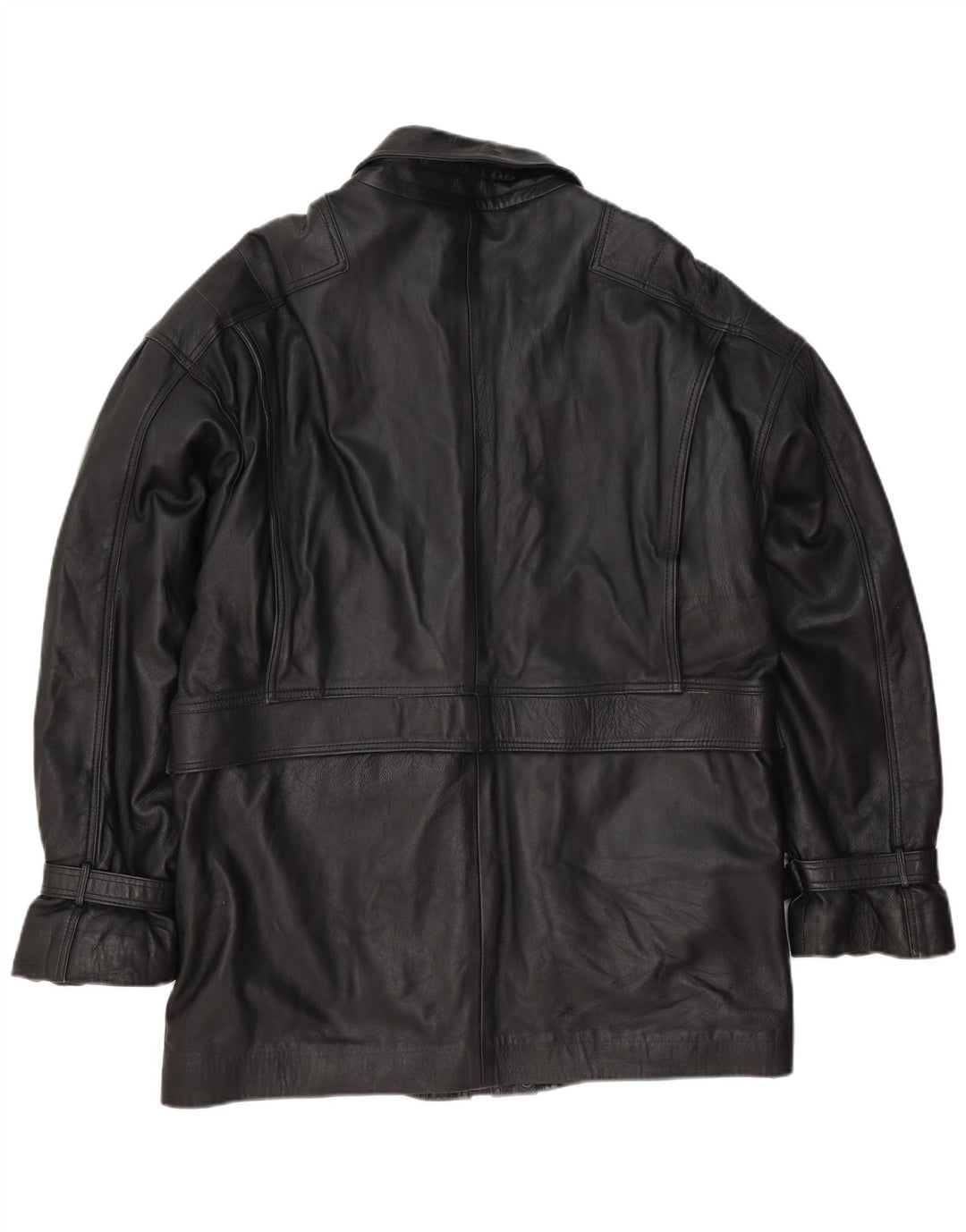 Vintage Herren Lederjacke UK 38 Medium Schwarz