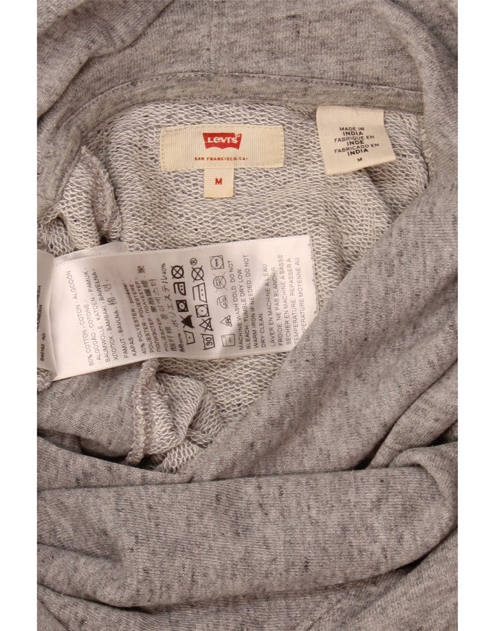 Levi's Damen-Kapuzenpullover mit Grafik, UK 14, mittelgrau gefleckte Baumwolle