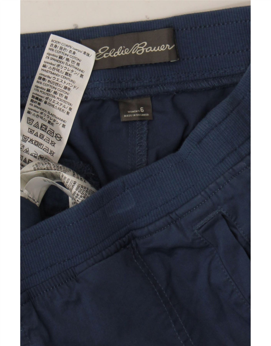 EDDIE BAUER Womens Joggers Cargo Trousers US 6 Medium W30 L28  Navy Blue Vintage Eddie Bauer and Second-Hand Eddie Bauer from Messina Hembry 