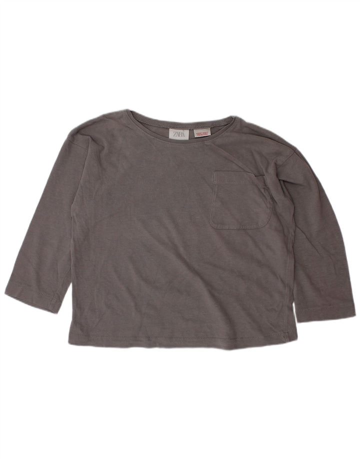 ZARA Jungen Top Langarm 3-4 Jahre Grau