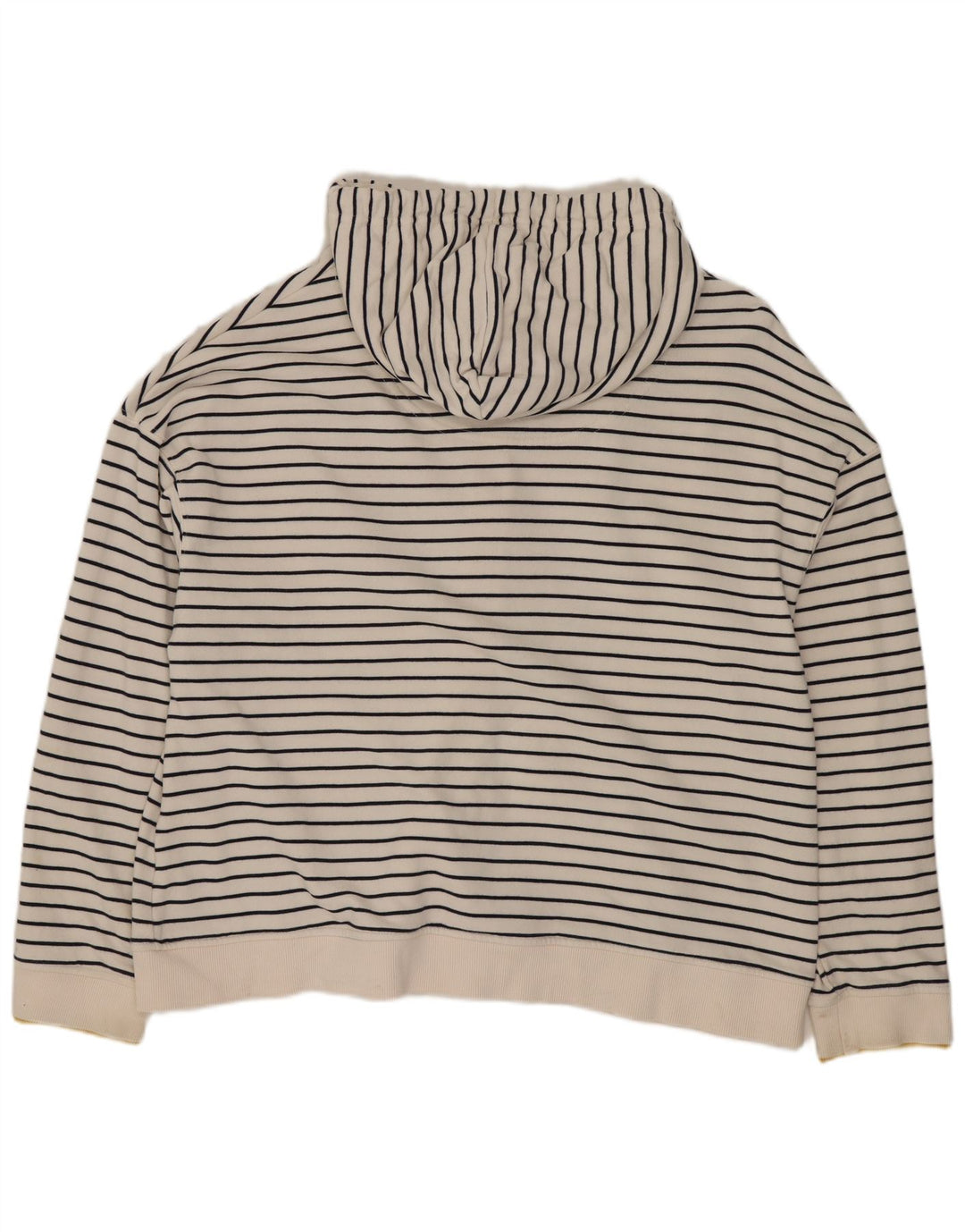 Joules Damen-Pullover mit übergroßem Reißverschluss und Kapuze, Gr. 40, Größe L, weiß gestreift