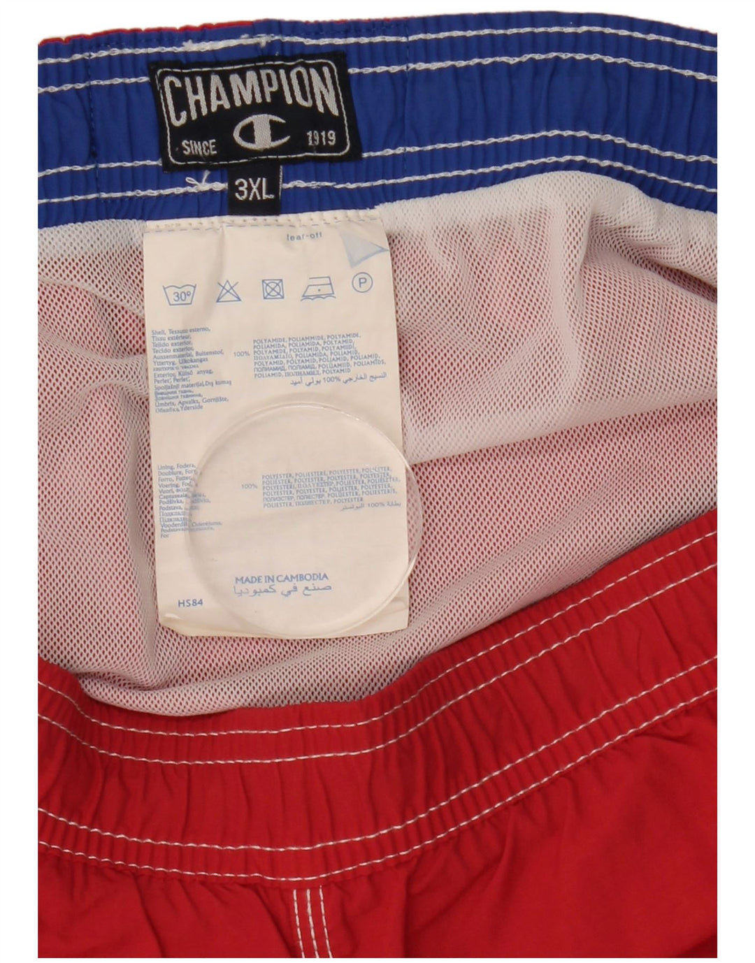 Champion Herren Badeshorts 3XL Rot Polyamid