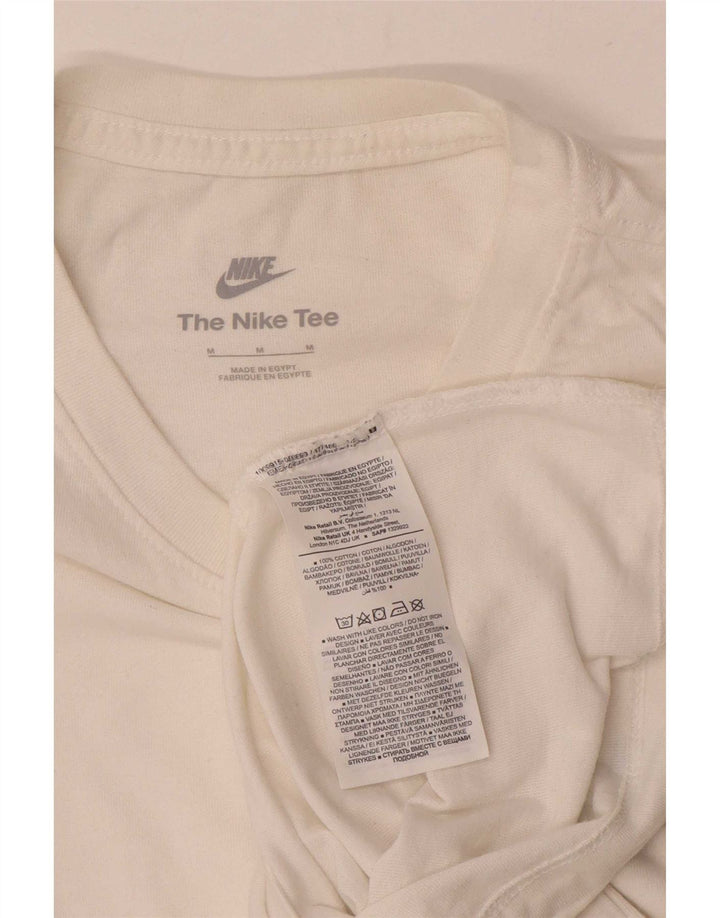 Nike Herren T-Shirt Top aus mittelweißer Baumwolle