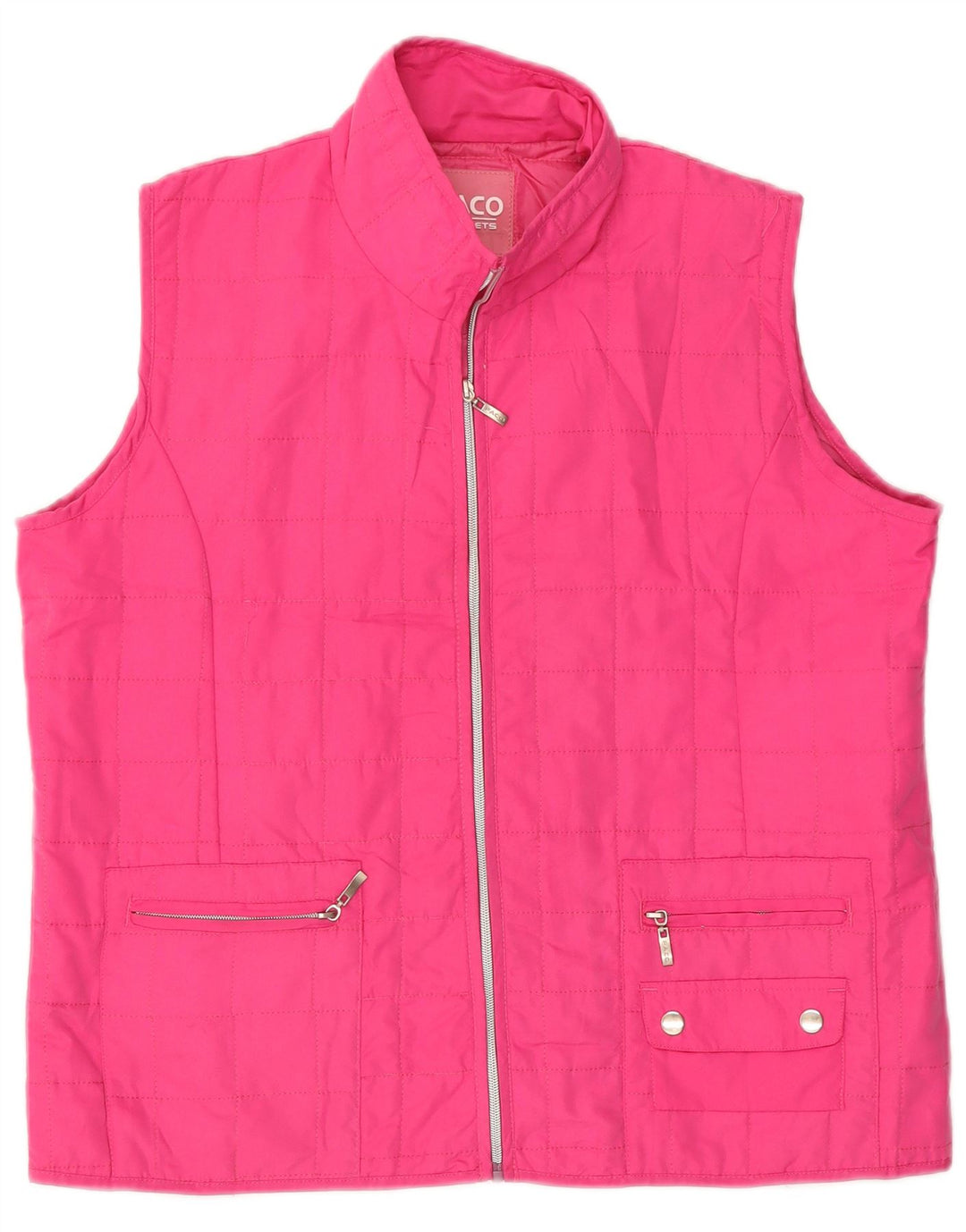 PACO Damen Wattierte Weste UK 18 XL Rosa Polyester