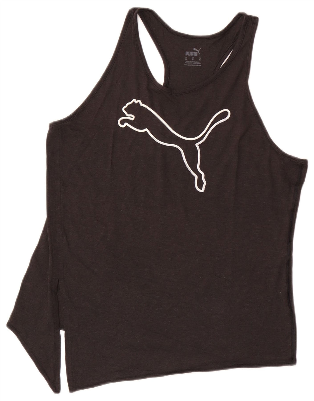 Puma Damen Asymmetric Graphic Vest Top UK 14 Medium Schwarz