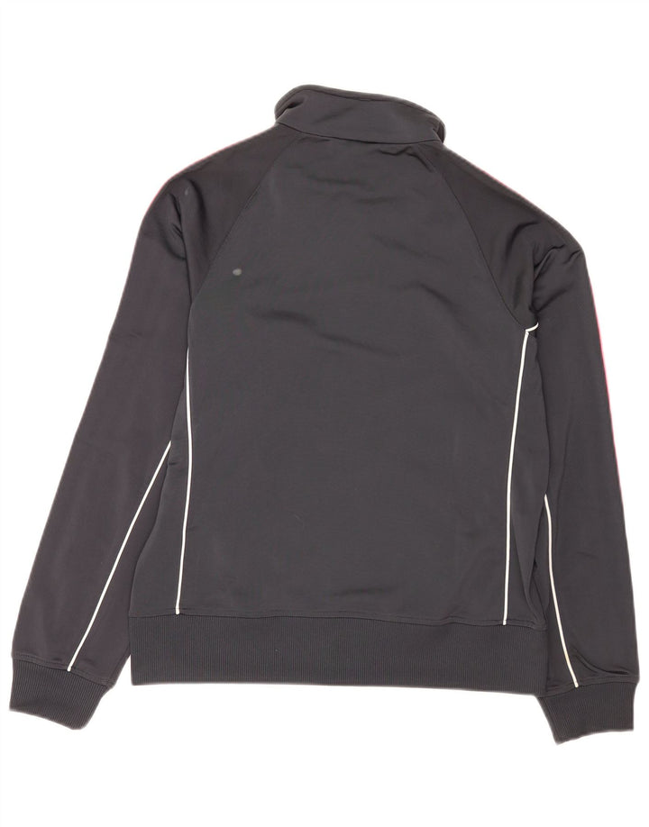 Adidas Damen Trainingsanzug Top Jacke UK 16 Large Grau Polyester