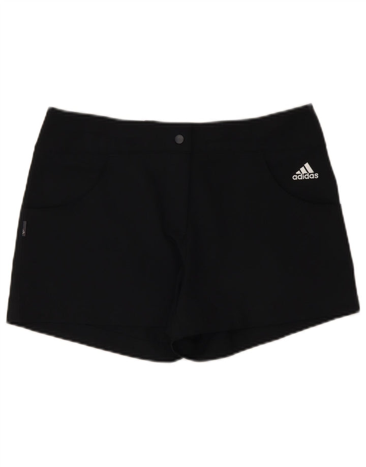 Adidas Damen Climalite Shorts UK 10 Small W30 Schwarz Polyester