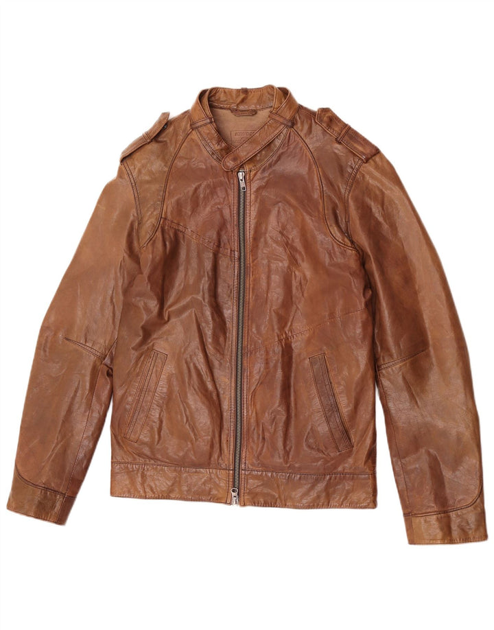 Kruder Herren Lederjacke UK 36 Kleines braunes Leder