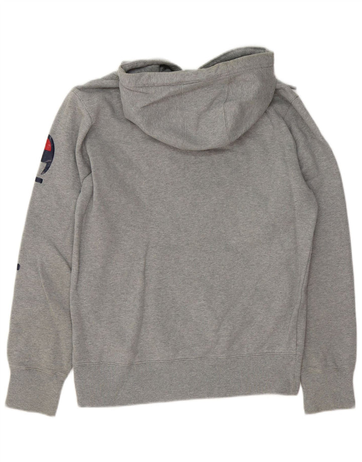 CHAMPION Herren-Kapuzenpullover mit Grafik, mittelgraue Baumwolle
