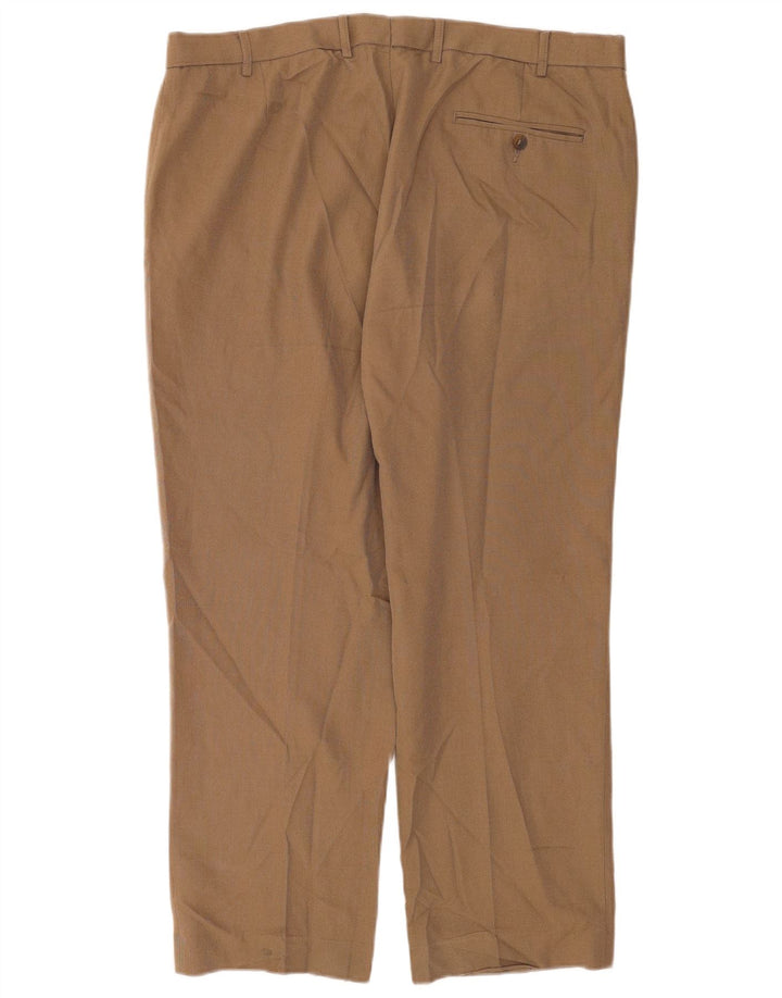 Marks & Spencer Herren-Anzughose in normaler Passform, W38, L29, Beige, Polyester