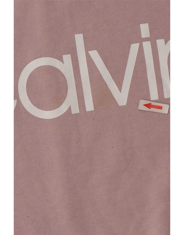 Calvin Klein Damen-Sweatshirt in Übergröße mit Grafik, UK 14, Mittelrosa