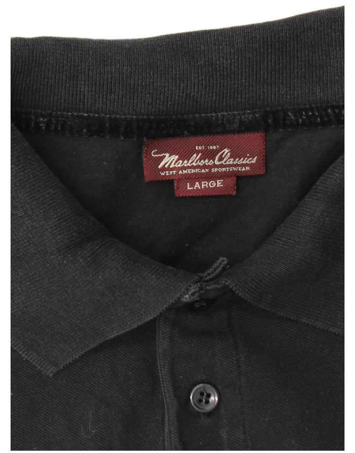 MARLBORO CLASSICS Herren-Poloshirt, Größe L, Schwarz
