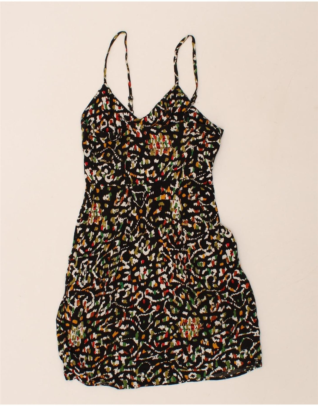 MOSSIMO Womens Abstract Pattern Sundress UK 2 2XS Multicoloured Cotton Vintage Mossimo and Second-Hand Mossimo from Messina Hembry 