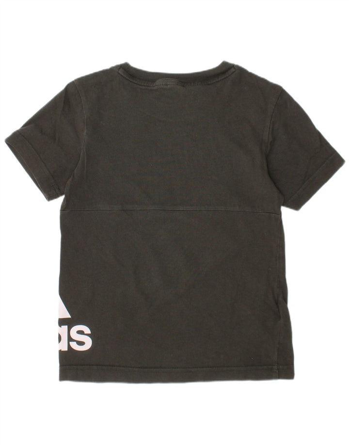 Adidas Jungen T-Shirt mit Grafik, 5–6 Jahre, Khaki, Baumwolle