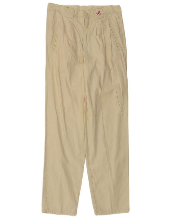 Vintage Womens Pegged Chino Trousers IT 46 Large W30 L31 Beige Cotton