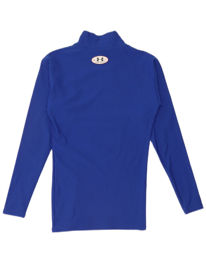 UNDER ARMOUR Womens Top Long Sleeve UK 8 Small Blue Nylon