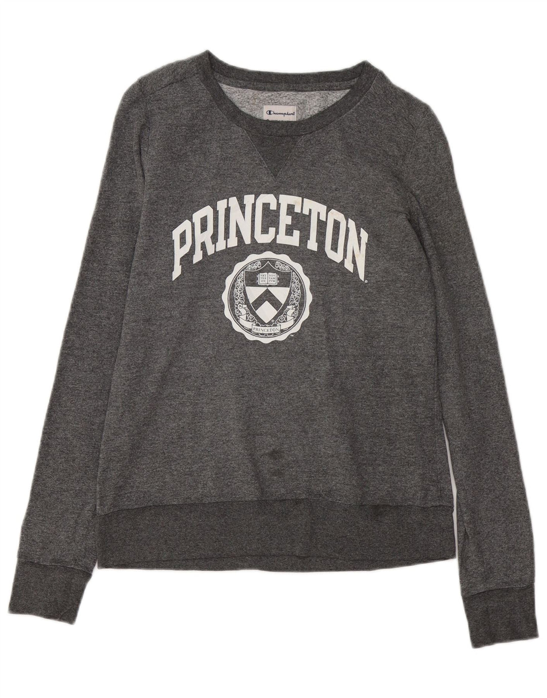 CHAMPION Damen Princeton Graphic Sweatshirt Pullover UK 10 Small Grau