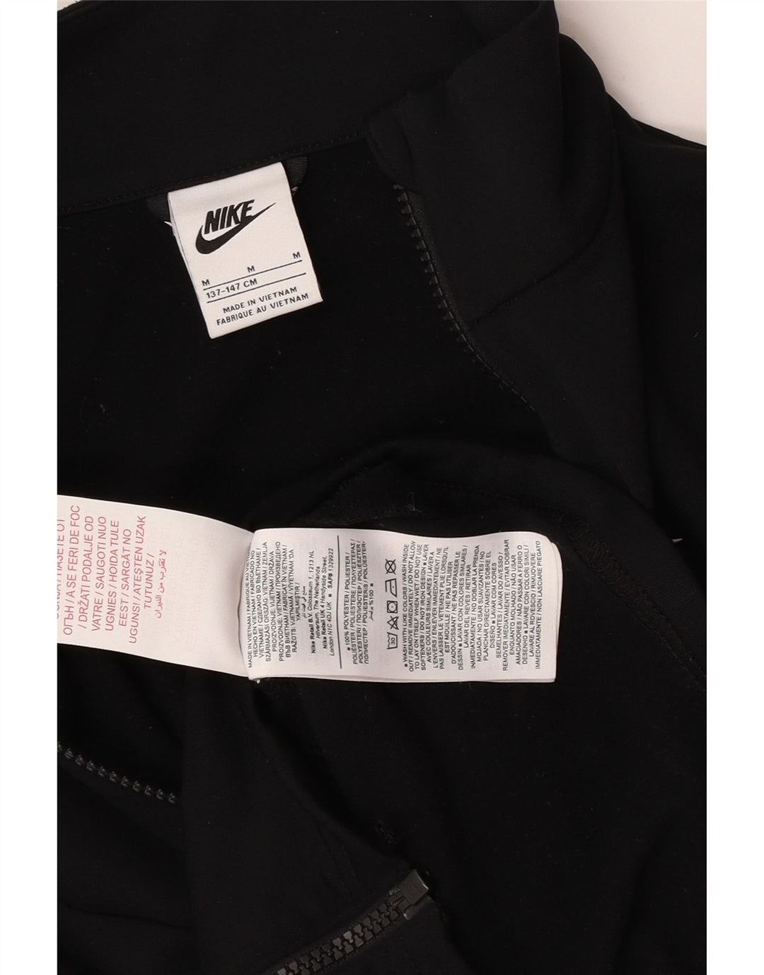 Nike Jungen-Trainingsanzugoberteil mit Grafik, 10–11 Jahre, mittleres schwarzes Polyester