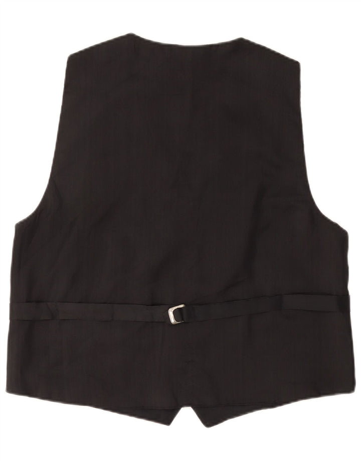 Vintage Herren Weste mit abstraktem Muster, groß, blau