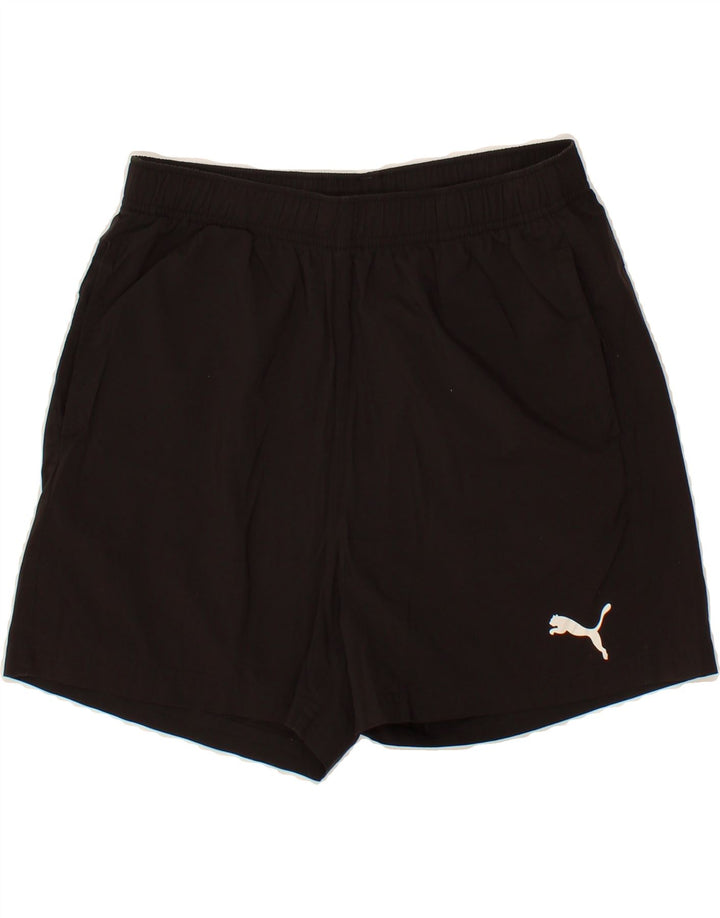 PUMA Boys Sport Shorts 15-16 Years Black Polyester Vintage Puma and Second-Hand Puma from Messina Hembry 