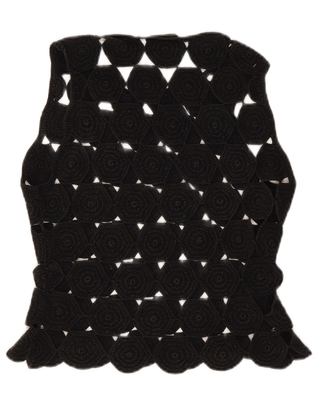 Max & Co. Damen Ärmelloses Häkel-Crop-Top UK 10 Small Schwarz