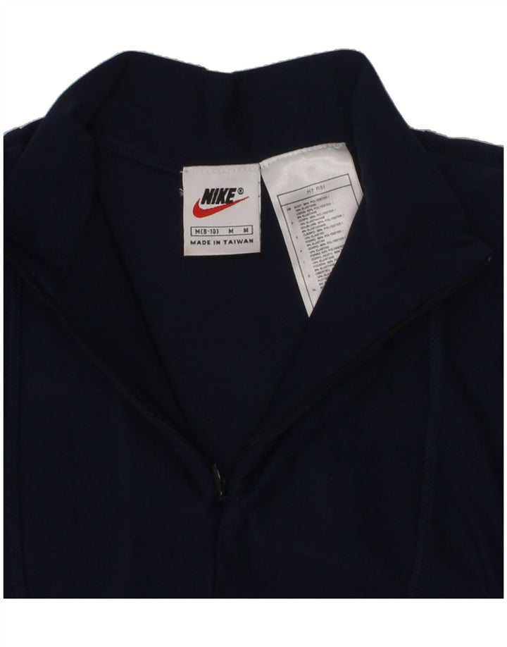 NIKE Girls 3/4 Sleeve Pullover Tracksuit Top 8-9 Years Medium Navy Blue | Vintage Nike | Thrift | Second-Hand Nike | Used Clothing | Messina Hembry 