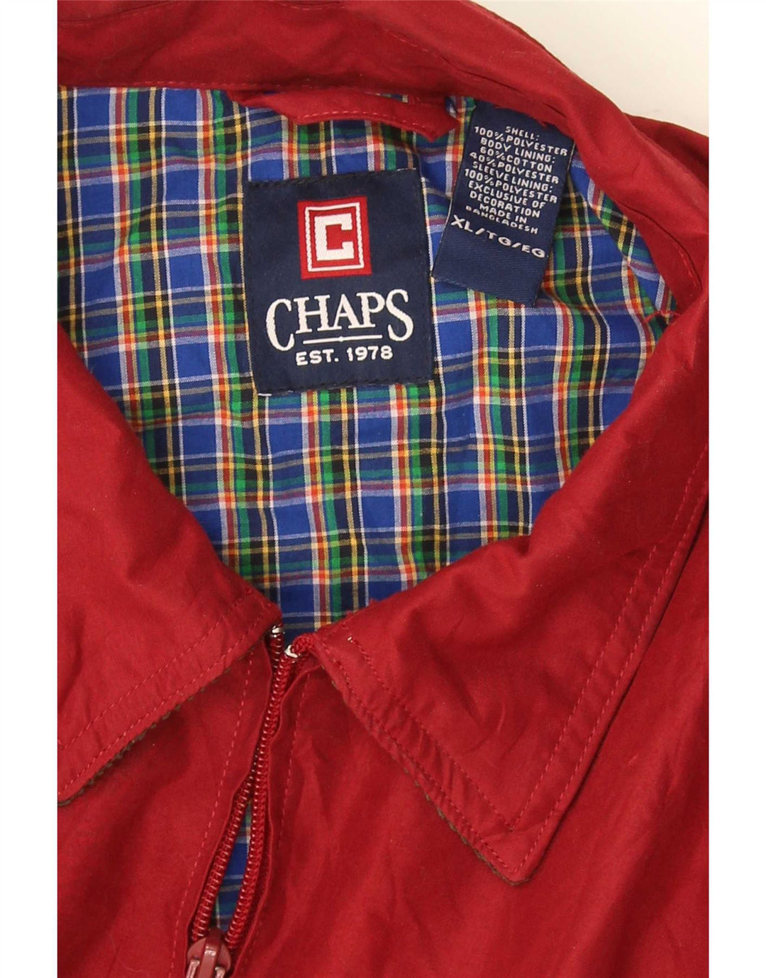 Chaps Herren Bomberjacke UK 42 XL Rot Polyester