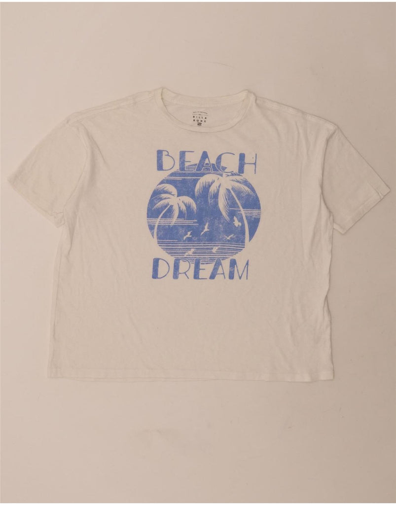 BILLABONG Mens Graphic T-Shirt Top Medium White Cotton Vintage Billabong and Second-Hand Billabong from Messina Hembry 
