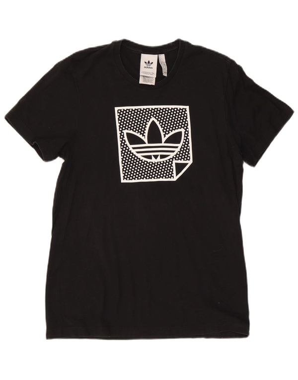 Adidas Mens Graphic T-Shirt Top Small Black Cotton
