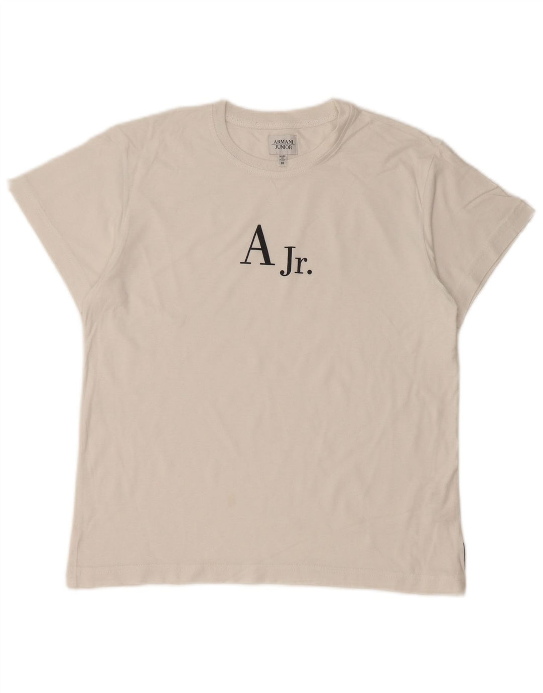 ARMANI JUNIOR Jungen-T-Shirt mit Grafik, 11–12 Jahre, weiße Baumwolle