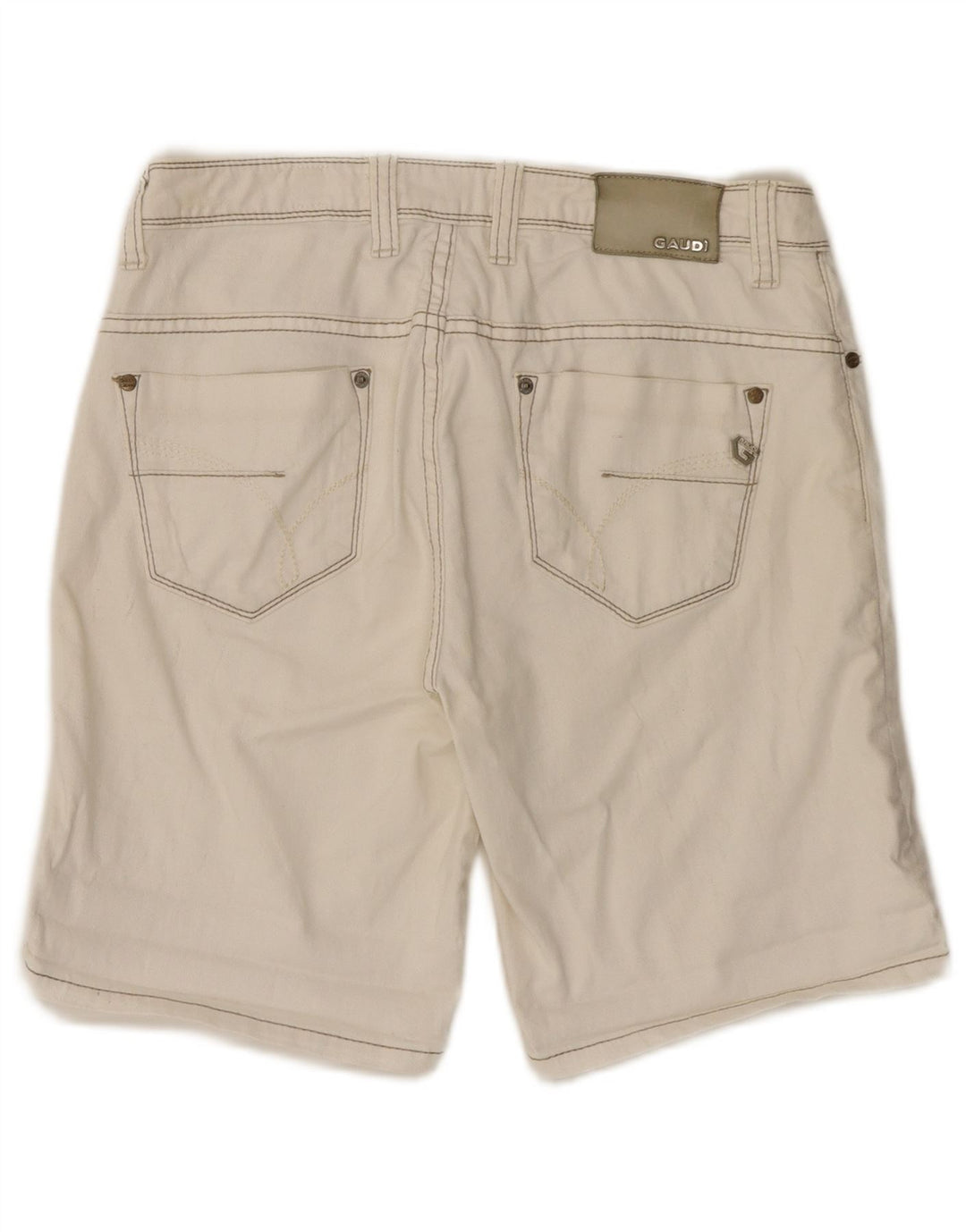Gaudi Damen Jeansshorts W28 Mittelweiße Baumwolle