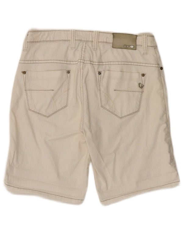 Gaudi Damen Jeansshorts W28 Mittelweiße Baumwolle