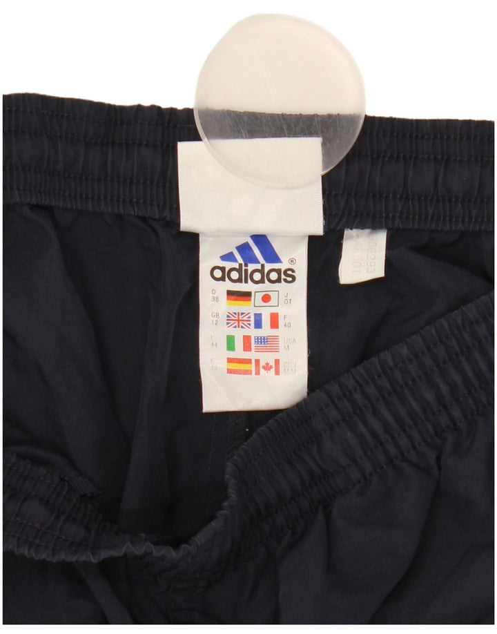 Adidas Damen Sportshorts UK 12 Medium Marineblau Polyester