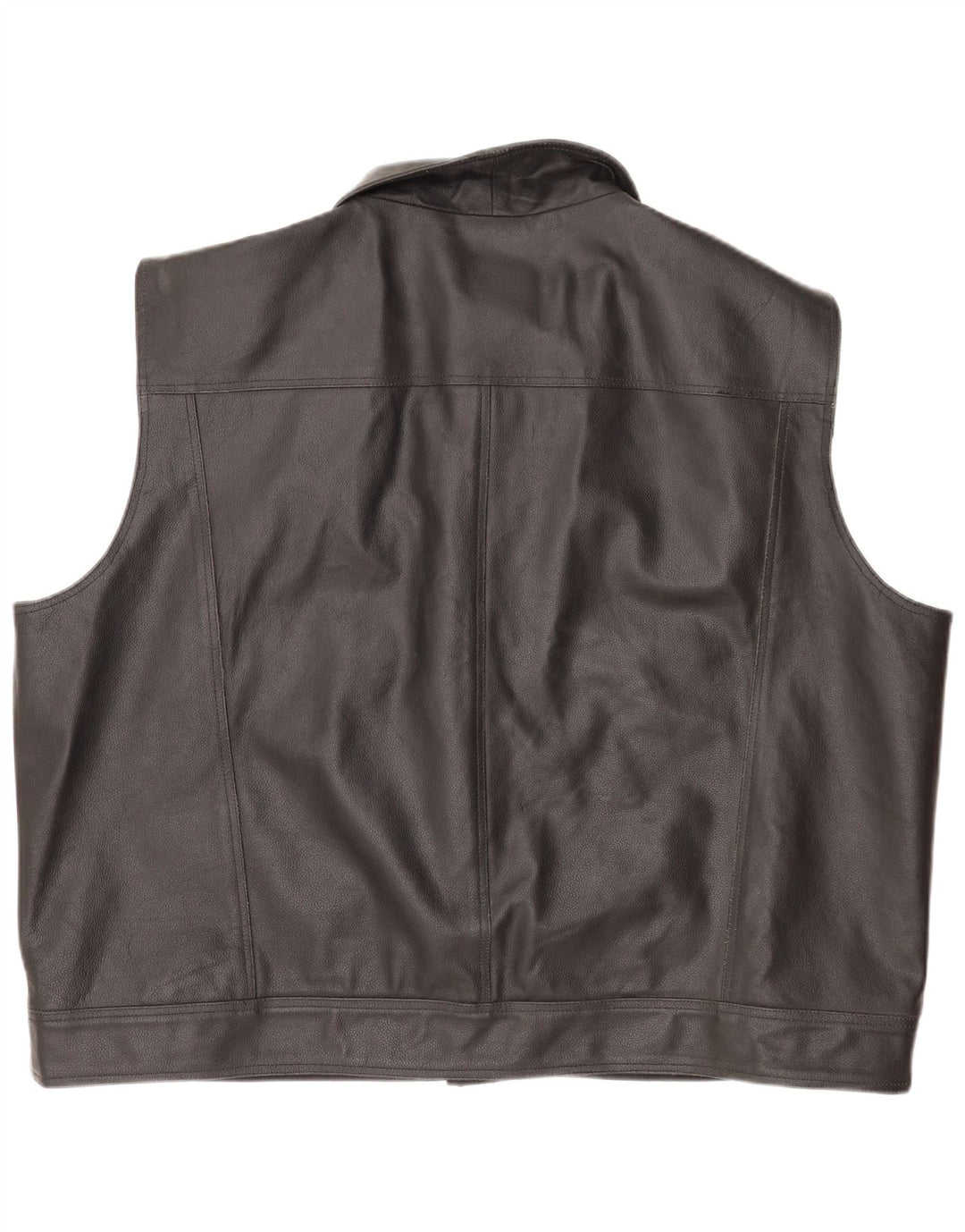 Texpeed Herren Motorrad-Lederweste 10XL Schwarz
