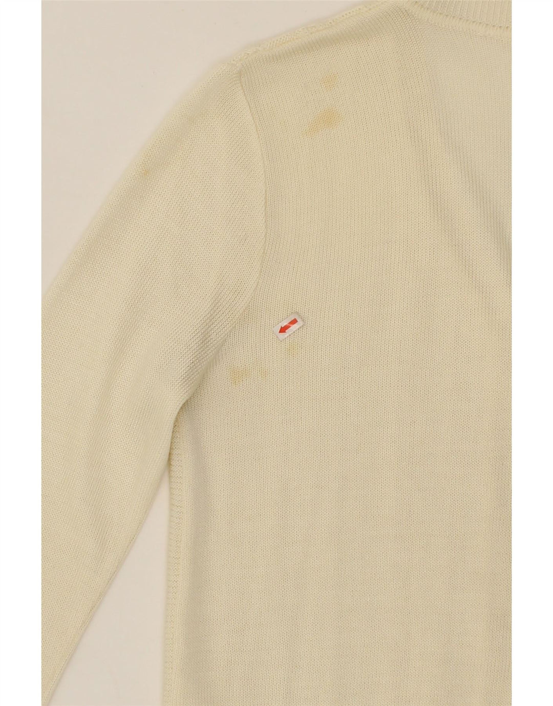 VINTAGE Womens Cardigan Sweater UK 14 Large Beige Vintage Vintage and Second-Hand Vintage from Messina Hembry 